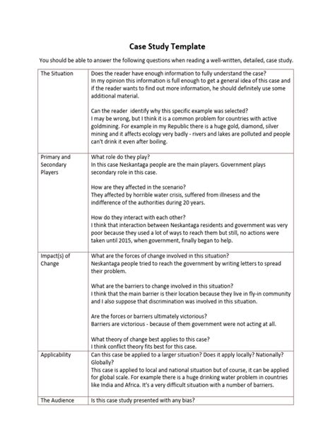 Example of Case Study Template 的图像结果