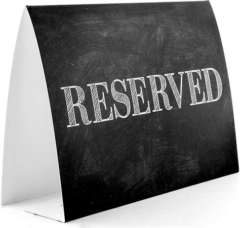 Buy 20 Pack Rustic Reserved Table Sign With Name Line - Reserved Signs ...