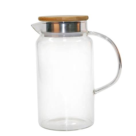 Signoraware Precision Borosilicate Glass Jug with Bamboo Lid ...