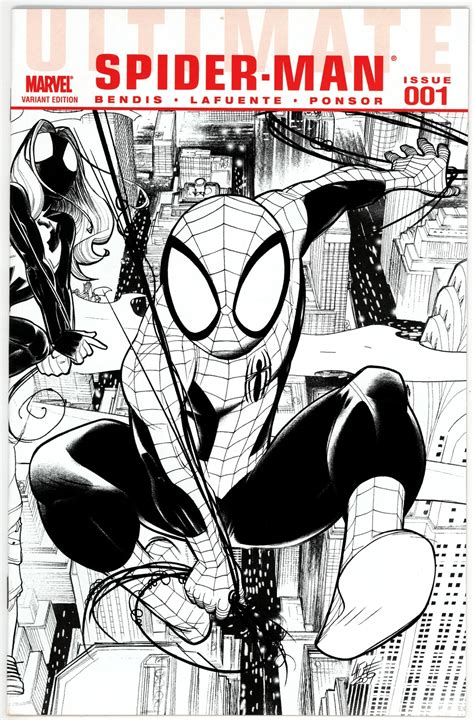 Spiderman Comic Art Black And White