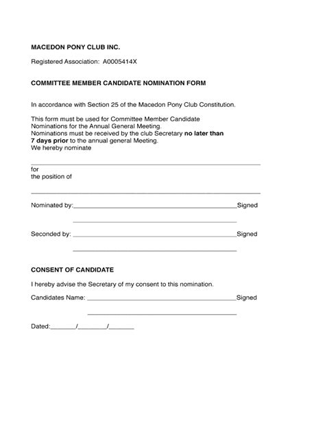 2011-2026 AU Macedon Pony Club Committee Member Candidate Nomination ...