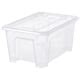 SAMLA box with lid, transparent, 28x20x14 cm/5 l (11x7 ¾x5 ½"/169 oz ...
