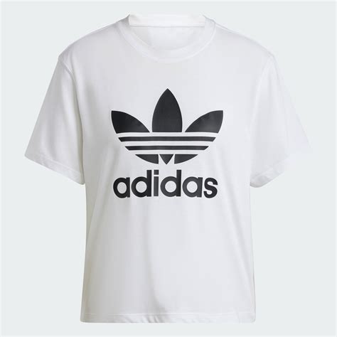 CLOTHING - Adicolor Trefoil Boxy Tee - White | adidas Kuwait