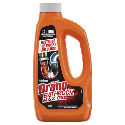 Drano 770ml Bathroom Max Gel Drain Cleaner - Bunnings Australia