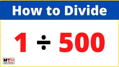 1 divided by 500 (1÷500) - YouTube