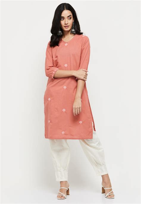 Buy Women Embroidered Straight Kurta Online at just Rs. 599.0 ...