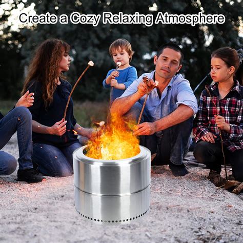 Smokeless Firepit, Wood Burning BBQ Firepit, Stainless Steel Portable ...