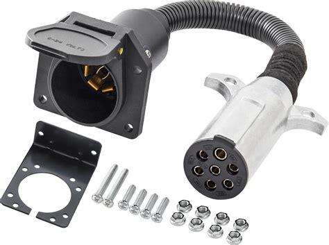 Amazon.com: CARROFIX USA to EU Trailer Light Converter American Style 7-Way Blade Connector ...