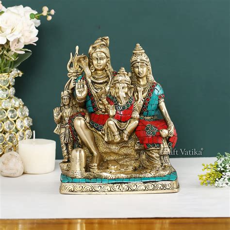 Buy Collectible India God Shiva Family Idol Shiva Parvati Ganesh ...
