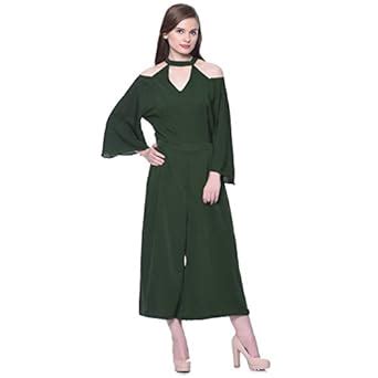 Buy Uptownie Lite Choker Neckline and Cold Shoulders Culotte Jumpsuit ...