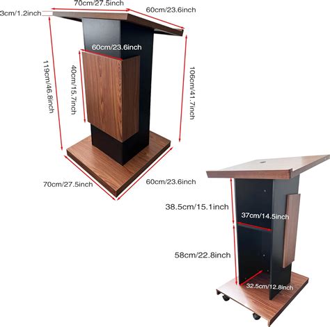 Mecpramy Elegant Wood Podium with Storage & Mic Stand Space India | Ubuy