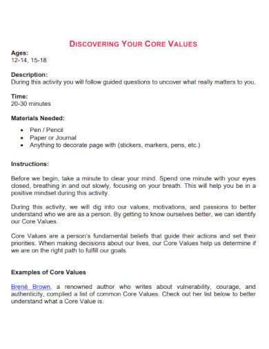 Samples of Core Values 的图像结果