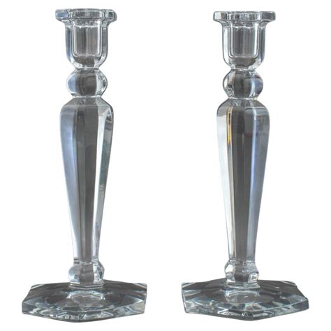 Pair of French Baccarat Crystal Hurricane Lanterns at 1stDibs ...