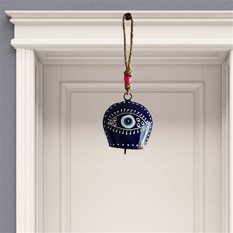 Designer Evil Eye Bell for Wall Decor - Blue (Small) – JASMEY HOMES