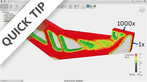Fusion 360 Simulation Tutorial Shape Optiimization 的图像结果