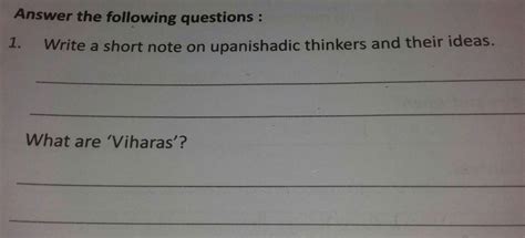 Ques1. Answer the following question : Ques2. match the following : 1 ...
