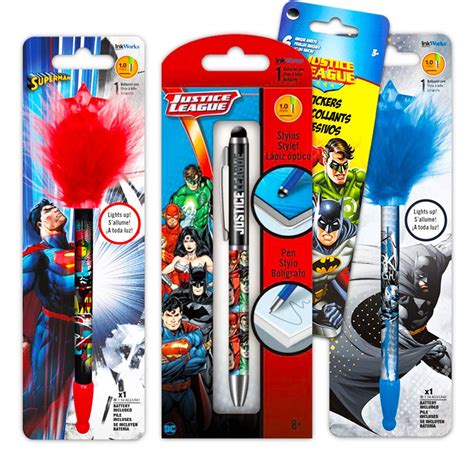 DC Comics Batman and Superman Pen Super Set - 3 Deluxe Superhero Pens ...
