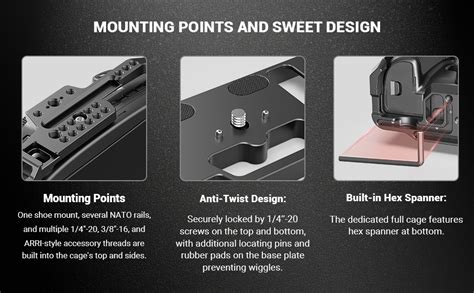 SMALLRIG BMPCC Cage for Blackmagic Design Pocket Cinema Camera 4K w ...