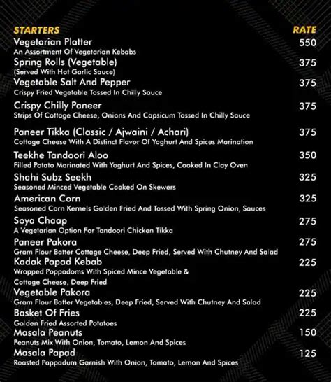 Menu at Splash- Country Inn & Suites By Radisson, Kota