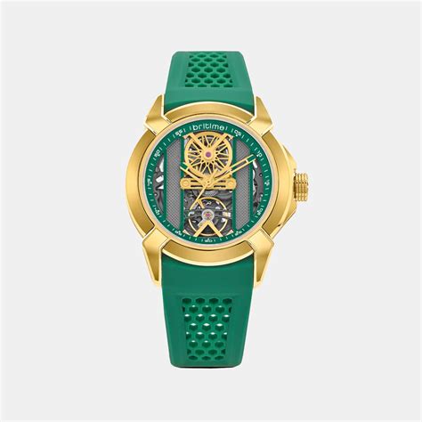 Britime Quantum Men Green Silicone Watch 395-P21412 – Just In Time