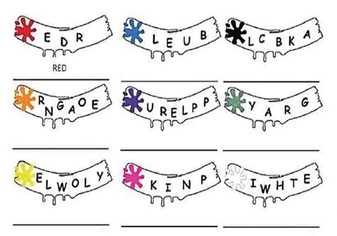 Vocabulary: the classroom objects and colors - 8. Unscramble the hidden ...