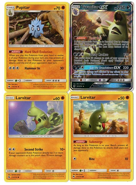Larvitar, Pupitar, And Tyranitar