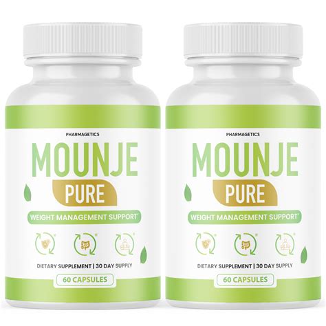 Mounje Pure Capsules, Mounje Pure Weight Loss Supplement - 2 Bottles ...