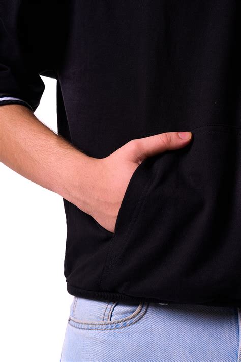 In The Air OverSized Polo Tee (Black) – Fear No Man