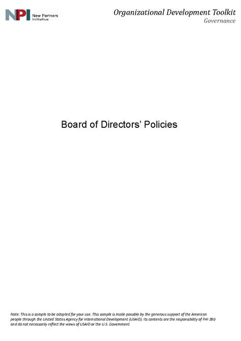 Board Policy Manual - No description - Organizational Development ...