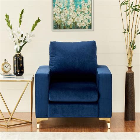 Buy Noir Novelty Fabric 1-Seater Sofa - Blue from Home Centre at just ...