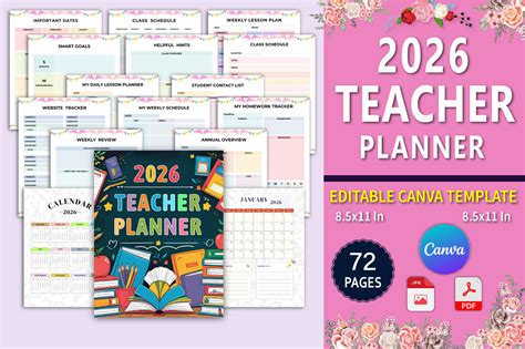 📝 2026 Teacher Planner Canva Graphic by designmela01 · Creative Fabrica