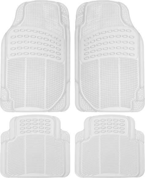 BDK 4-Piece Rubber Transparent Clear Floor Mats Heavy Duty for Front ...
