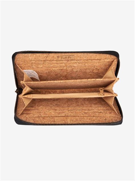Midnight Tide Women's Black Cork Wallet Sustainable, Vegan and Stylish ...