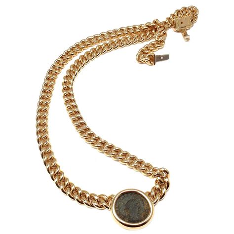 Bulgari Ancient Roman Coin Gold Link Necklace at 1stDibs | bulgari ...
