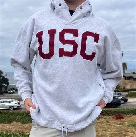 Vintage USC Gray Hoodie - Etsy