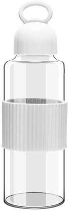 MINISO Portable High Borosilicate Glass Water Bottle 420ml (Grey) 420 ...