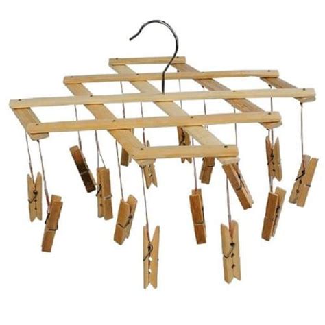 Bamboo Folding Drying Rack (Specification: 16 clip)– UNIQKART