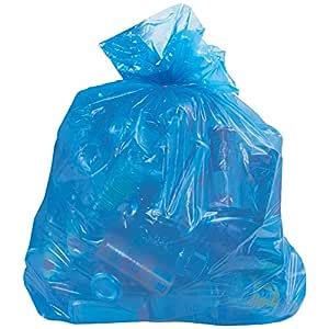 Blue Recycling Trash Liner, 13 Gallon, 1.5 Mil, Blue, 100/Case : Amazon ...
