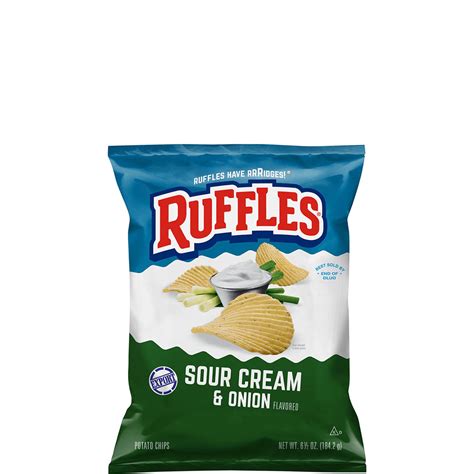 Ruffles Sour Cream & Onion Flavored Potato Chips 6.5 OZ (184g) - Expor ...