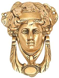 Buy Exotic India Victorian Male Face Door Knocker - Brass Statue Online ...