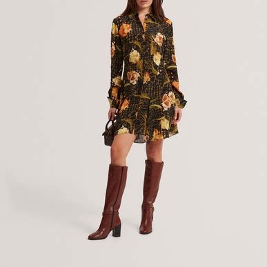 Buy Women Black Floral Print Mini Dress Online at The Collective - 1148429