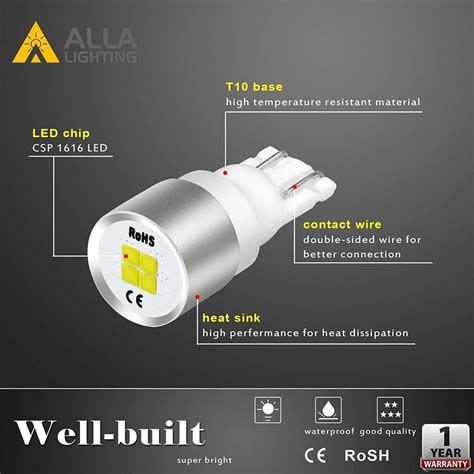 2825 194 LED Lights Bulbs 168 158 | White, Amber Yellow, Red