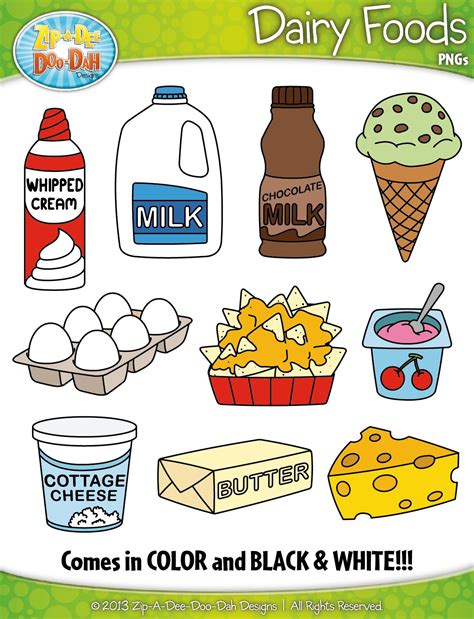 Dairy Foods Clip Art