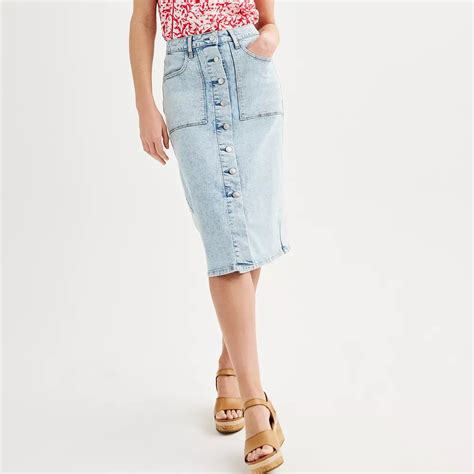Women's Sonoma Goods For Life® Button Midi Skirt