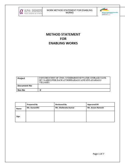 Work Method Statement Examples 的图像结果