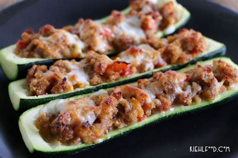 Italian Sausage Stuffed Zucchini - RiehlFood.com