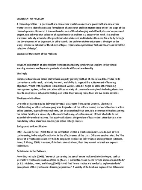 Problem Statement | PDF | Distance Education | Educational Technology