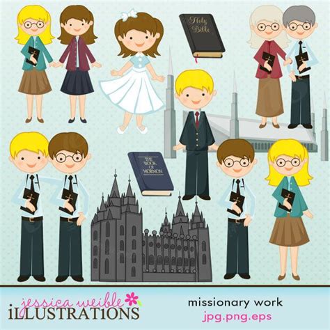 Missionary Work Cute Digital Clipart for Card by JWIllustrations, $5.00 ...