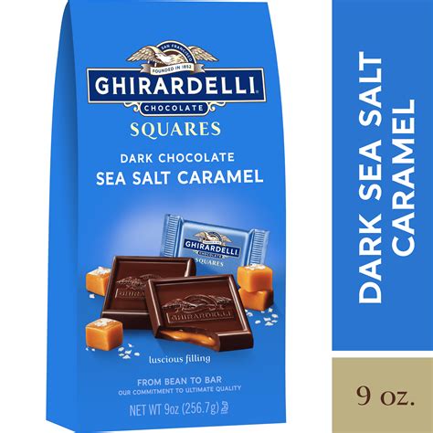 Ghirardelli Dark Chocolate Squares with Sea Salt Caramel Filling – 9 oz ...