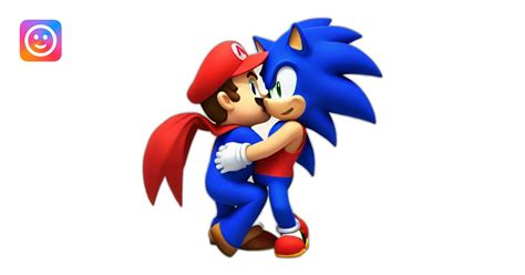 Sonic and super Mario kiss emoji | AI Emoji Generator
